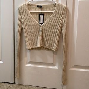 ❤️Nasty Gal Long Sleeve Cropped Shirt- Small